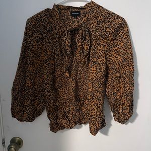 cheetah print blouse